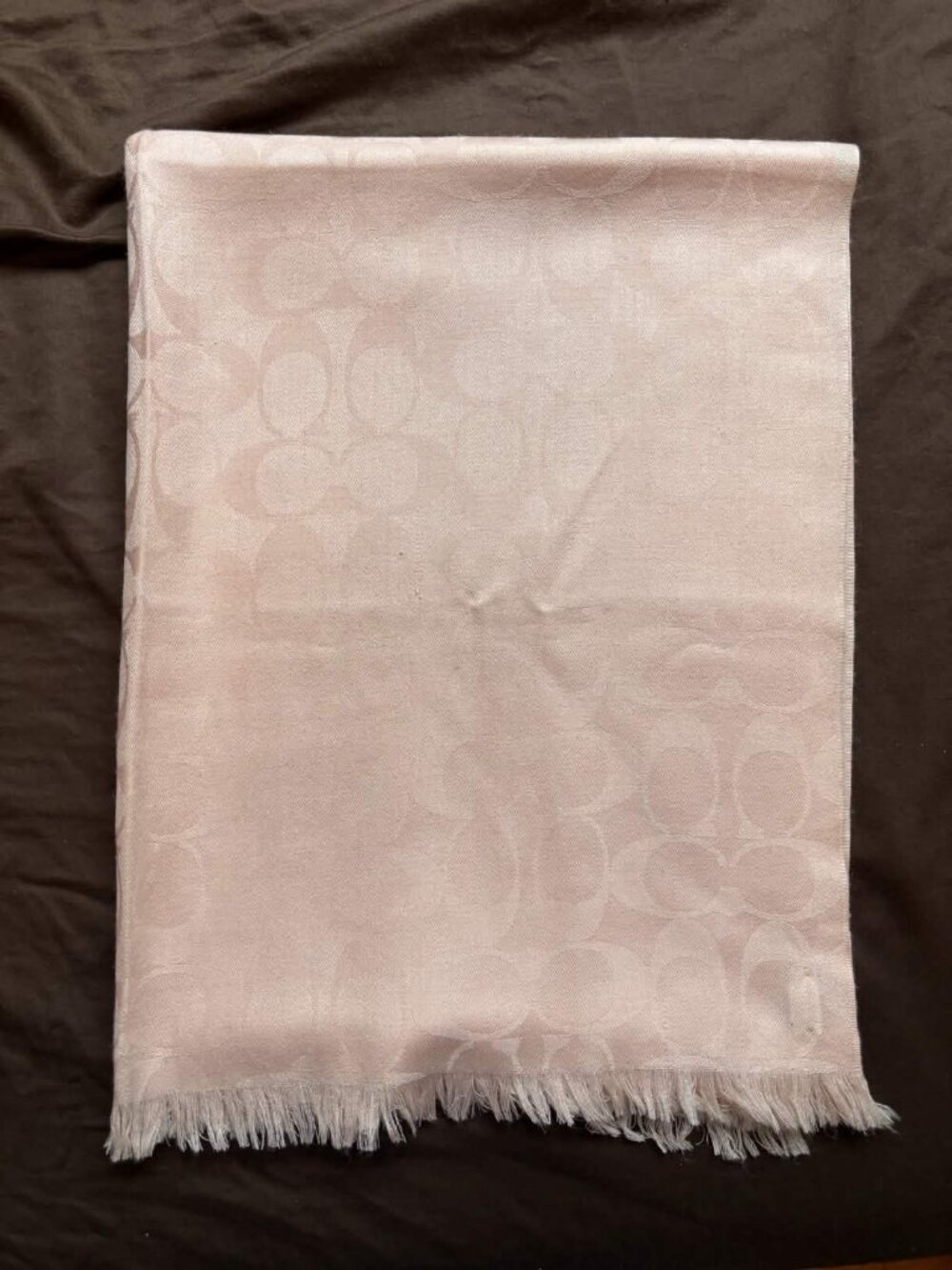 Coach logo light pink scarf
